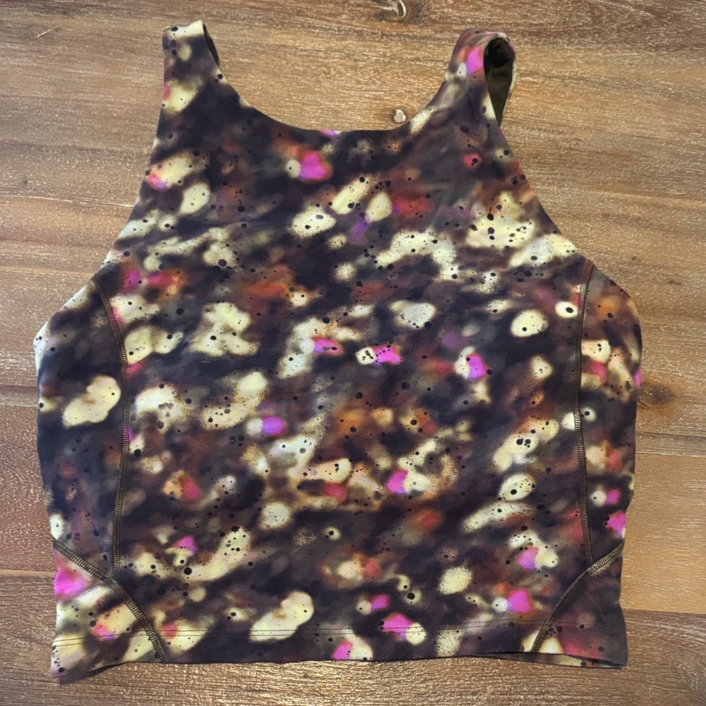 lululemon athletica Black and Pink Crop Top